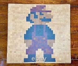 Super Mario End Grain Cutting Board /Maple, Cherry, Wenge, Bloodwood / 16x15x1.5