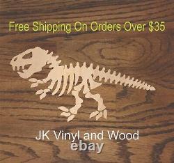 T Rex Skeleton, Dinosaur Bones, Wood Cutout, Laser Cut Wood, Craft Wood, A307