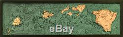 THE HAWAIIAN ISLANDS 13.5 x 43 New, Laser-Cut 3-Dimen Wood Chart/Lake Art Map