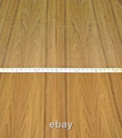 Teak Flat Cut wood veneer sheet 24 x 96 with wood backer 1/25 thick A grade