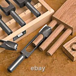 Tenon Dowel Plug Cutter 4Pcs Set 3/8 1/2 5/8 3/4 Wood Dowel Maker Drill Bit