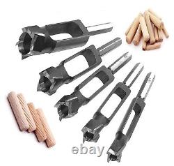 Tenon Dowel Plug Cutter 5Pcs Set 3/8 1/2 5/8 3/4 1 Wood Dowel Marker Drill