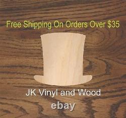 Tophat, Hot, Laser Cut Wood, Sizes up to 5 feet, Multiple Thickness, A075