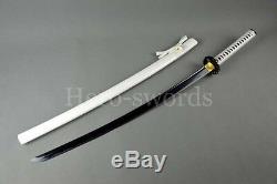 Tradition Handmade Japanese Samurai Black Blade Sword Katana Can Cut Tree Sharp