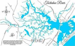 Tuckahoe River, New Jersey laser cut wood map