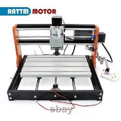 (US)3018-pro DIY CNC Router 10W Laser GRBL Wood Engraver Milling Cutting Machine