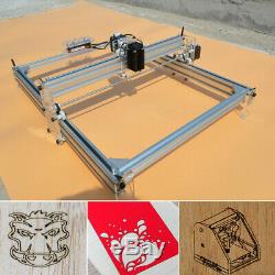 US Laser Engraving Machine 40X50CM DIY Logo Cutting 500mW Marking Wood Printer