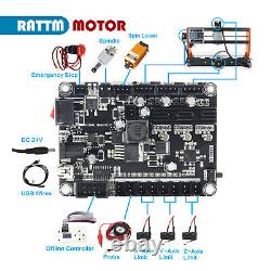 USA? CNC 1610 Mini Engraver Machine Wood PCB PVC Milling Cutting+Offline Handle