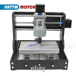 USA? CNC 1610 Mini Engraver Machine Wood PCB PVC Milling Cutting+Offline Handle