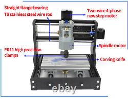 USA? CNC 1610 Mini Engraver Machine Wood PCB PVC Milling Cutting+Offline Handle