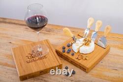 Ultimate Bundle Cheese Board Bamboo Chopping Cutting Wood Wine Serving Gift Set