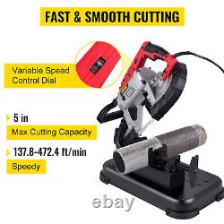 VEVOR Portable Band Saw Variable-Speed 5 in Deep Cut 10-Amp Motor with Alloy Base