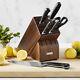 WÜsthof Classic Block Set 7 Piece With Acacia Cutting Board With Feet