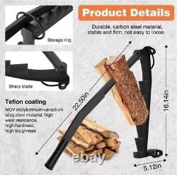 Wall Mount Firewood Splitter Kindling Wood Cracker Steel Cutting Tools for Home