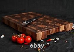 Walnut Cherry Cutting Board End Grain Butcher Block Large Kitchen Chopping Board