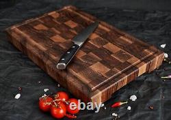 Walnut Cherry Cutting Board End Grain Butcher Block Large Kitchen Chopping Board