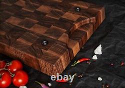 Walnut Cherry Cutting Board End Grain Butcher Block Large Kitchen Chopping Board