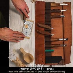 Wood Carving Kit Whittling Knife Spoon Chip Cutting Extraction Tool Compact Gift