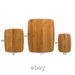 Wood Cutting Boards for Kitchen Bamboo Cutting Board Set Chopping Board Set