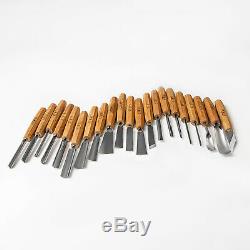Wood carving tools set for relief carving, scrabbling after cutting set of tools