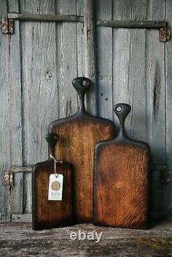 Wooden Oak Chopping Boards with Handle, Rustic Cutting Board Wood Cheese Board