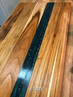 XL Teak Wood Cutting Board withEpoxy, Brisket, Carving, River Charcuterie Board