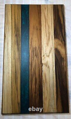 XL Teak Wood Cutting Board withEpoxy, Brisket, Carving, River Charcuterie Board