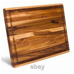 XXX-Large Reversible Teak Wood Cutting Board with Juice Groove 24 x 18 x 1.5 I