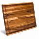 Xxx-large Reversible Teak Wood Cutting Board With Juice Groove 24 X 18 X 1.5 I