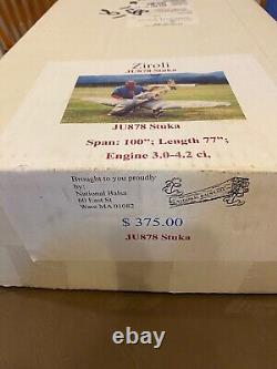 Ziroli JU878 Stuka 100 kit, plans, National Balsa full cut kit and landing gear