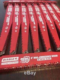 100 Freud Diablo 9 Recip Blades Bois Ds0912bw Fits Dewalt 20v Sawzalls