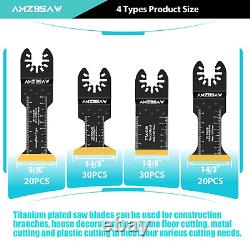 100 lames de multitool oscillantes en titane pour la découpe de métal pour bois plastique
