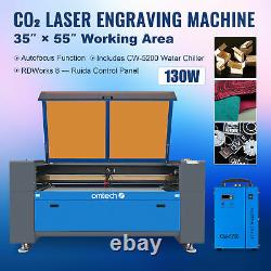 130w 55x35in Co2 Gravure Laser Gravure Machine Graveur Cutter W Épurateur