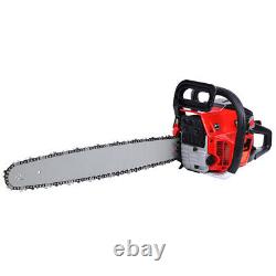 22 Bar Gas Powered Chainsaw Chain Saw 52cc Wood Cutting With Aluminum Crankcase
