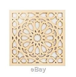 4 Pcs Marocaine Panneaux Décoratifs, Plaque En Bois, Trim, Perles, Bois Coupé Au Laser