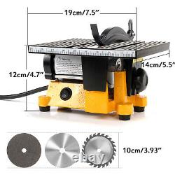 4 Pouces Mini Table Saw Wood Cutting Machine With 2 Blades & 1 An Warranty USA