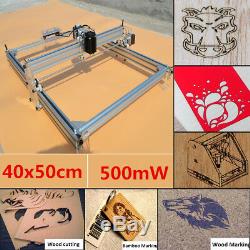 40x50cm Mini Machine De Gravure Au Laser 500mw Marquant L'imprimante En Bois De Découpe De Logo De Bricolage