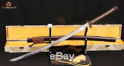 41 Japonais Samurai Katana Épée 1060 En Acier Au Carbone Pleine Tang Can Arbre Coupé De Sharp
