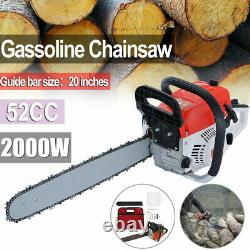 52/58cc 4.5hp 20'' Bar Gasoline Chainsaw Gas Powered Wood Cutting Chain Saw