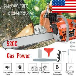 52cc 22 Bar Gas Powered Chain Saw 52cc 2 Cycle Tree Chainsaw Wood Cutting
