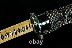 Argile Trempé Japonais Samurai Katana T10 Acier Rasoir Tranchant Épée De Coupe