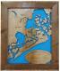 Atlantic City, New Jersey Laser Cut Wood Map Wall Art Fabriqué Sur Commande