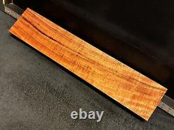 BILLET DE BOIS Koa Frisé Hawaïen DE QUALITÉ MASTER 24 x 5 x 1.875+