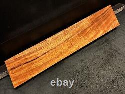 BILLET DE BOIS Koa Frisé Hawaïen DE QUALITÉ MASTER 24 x 5 x 1.875+