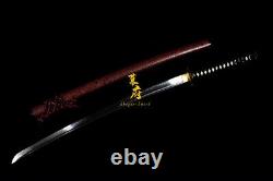 Bataille Prête Clay Tempéré Japonais Samurai Katana T10 Lame De Coupe En Acier Sword