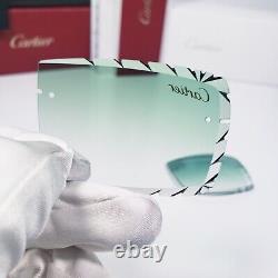 Cartier Custom Lenses Green Diamond Cut Pour Buffalo, Bois, Acétate, C-wire