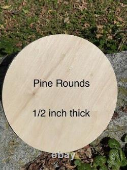 Cercle en bois de pin découpé CNC de toute taille jusqu'à 40 pouces inachevé