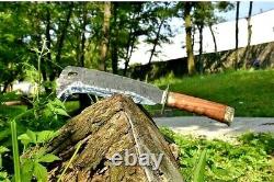 Couteau Drop Point Machete Lame Fixe Chasse Arbres De Coupe De Bois Tailler Le Logging