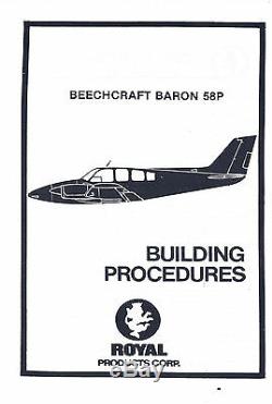 Ensemble De Plans Courts, Plans Et Instr. Royal Beechcraft Baron 58p Royal À L'échelle 1/6 70.5ws