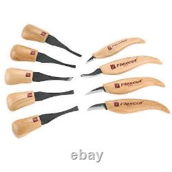 Ensemble d'outils et de couteaux en palmier pour carvers en bois Deluxe - Flexcut